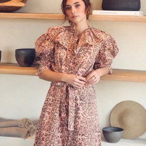 Mille Vivien Dress Pink Trellis EUC